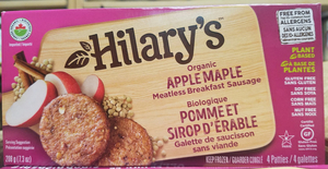Hillary's Veggie Breakfast Sausage - Apple Maple